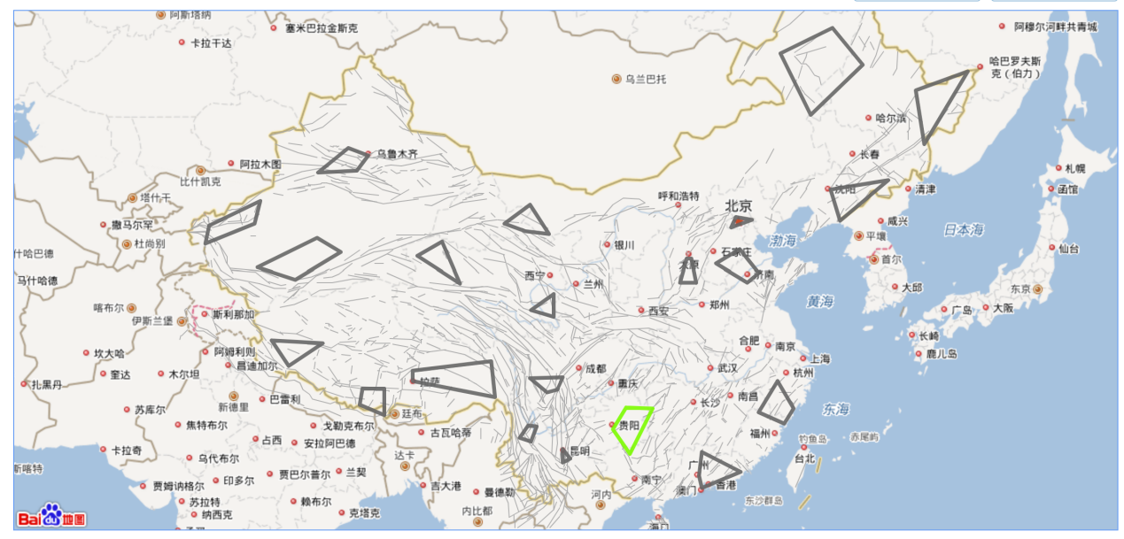区域应变时间序列展示图