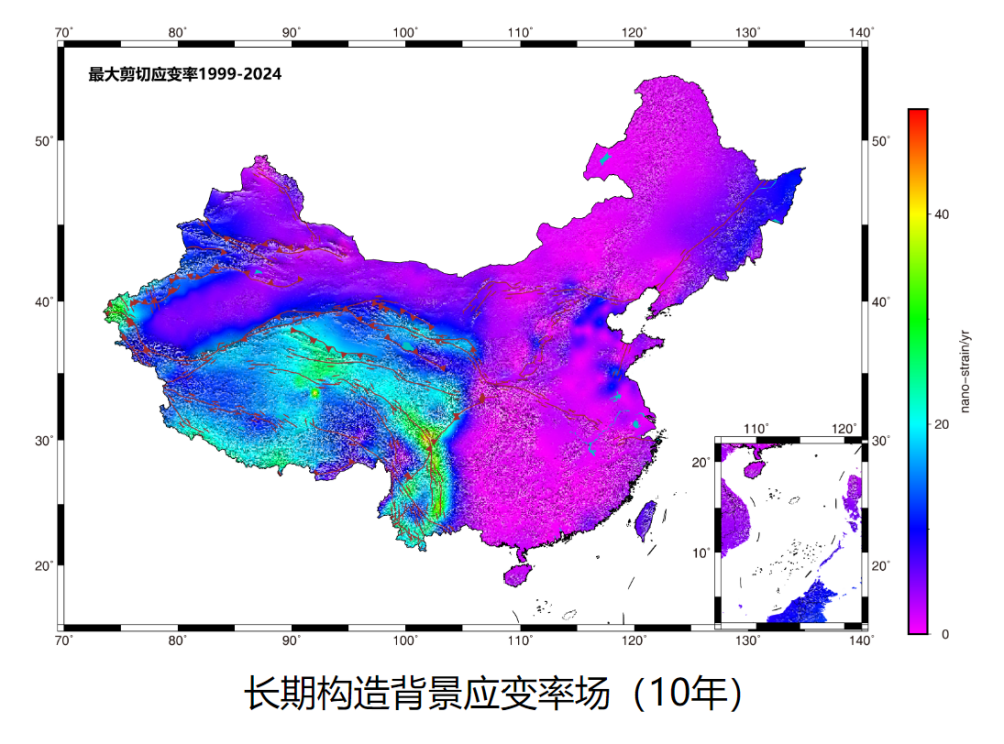 GNSS水平应变场展示图