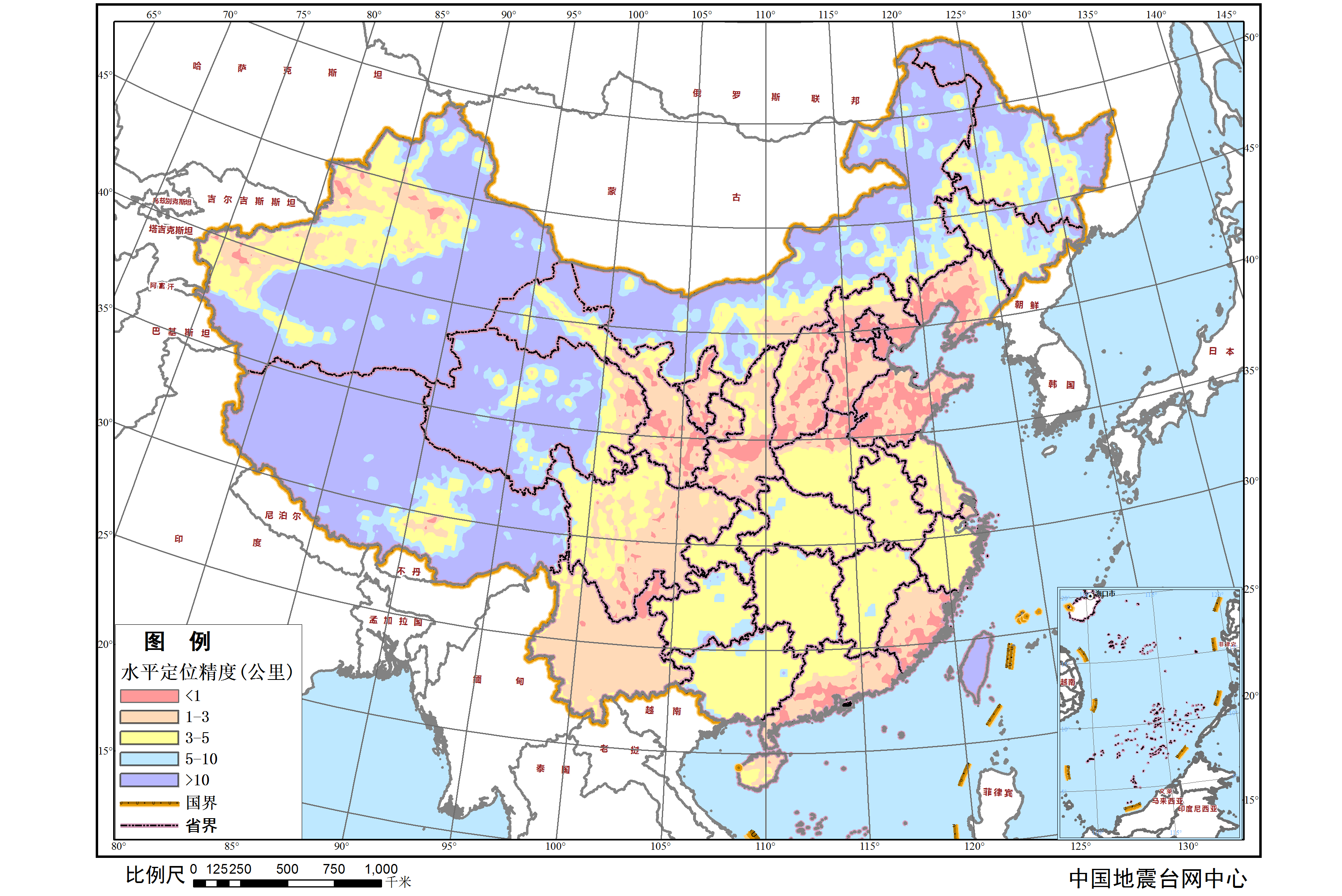 地震定位能力图